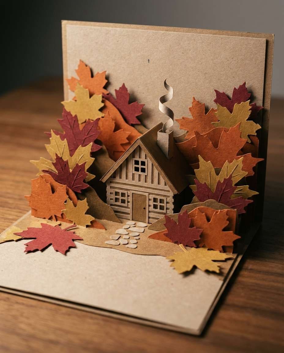 Autumn Cabin Layers AI portrait