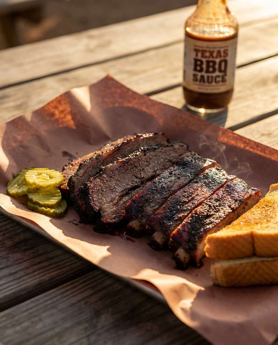 BBQ Platter Smoke AI portrait example — AI Food Photography Prompt
