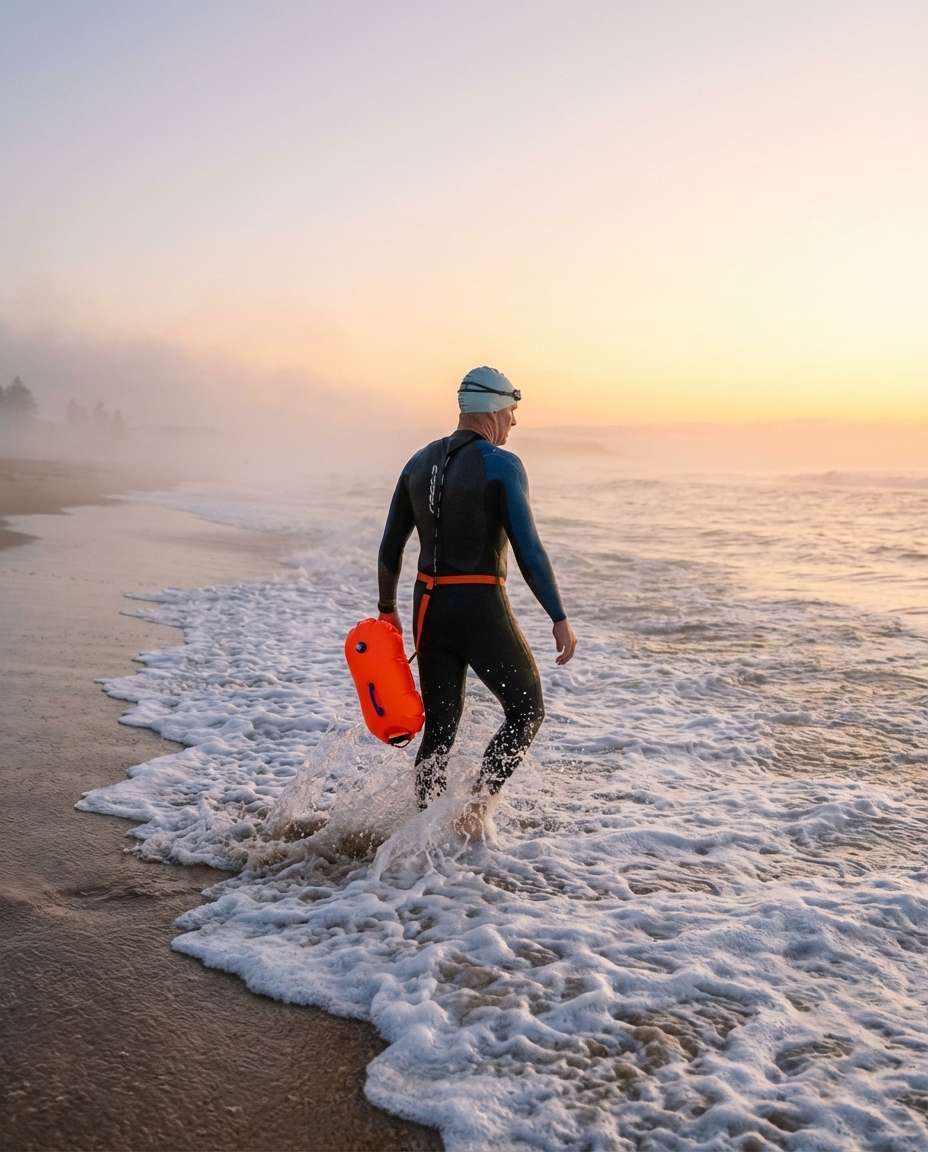 Beach Surf Entry AI portrait example — Gemini AI Swimmer Photo Prompts
