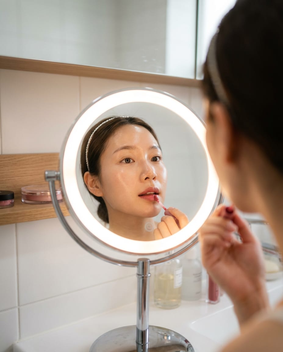 Beauty Mirror Glow AI portrait — Gemini AI Korean Style Prompt