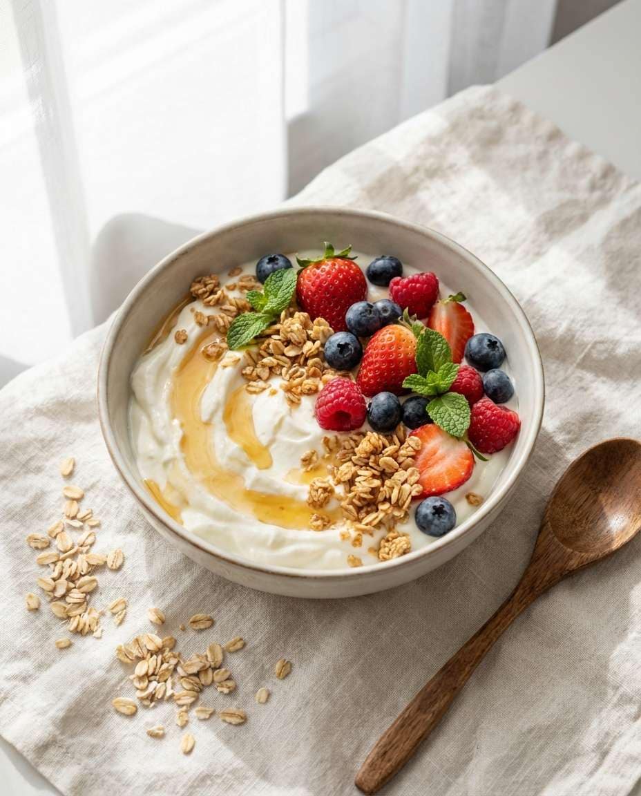 Berry Yogurt Bowl AI portrait example — AI Food Photography Prompt