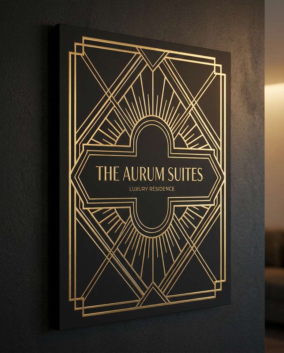 Black and Gold Luxe AI portrait — Geometric Poster Prompts