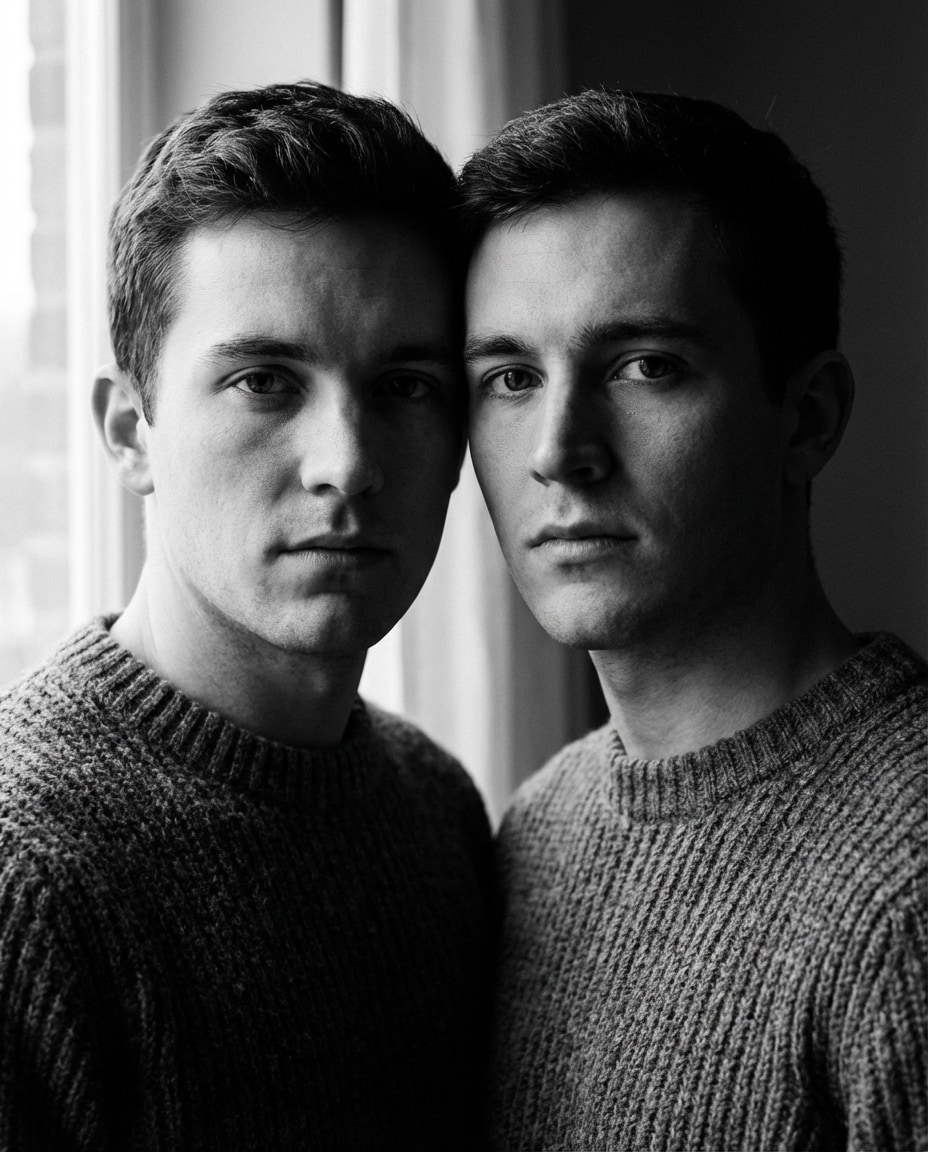 Black And White AI portrait — Gemini Brother Prompts