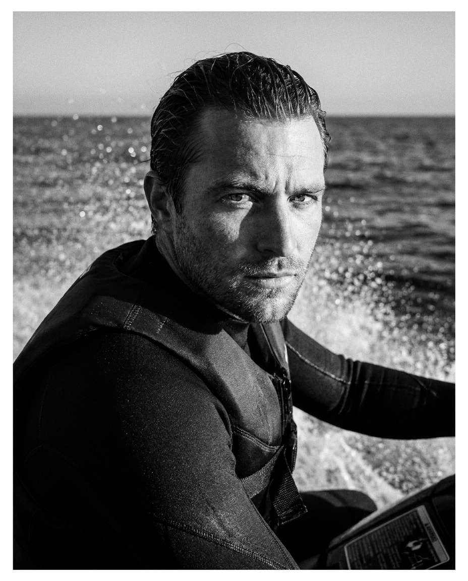 Black and White Grit AI portrait example — Gemini AI Jet Ski Photo Prompts for Cinematic, Realistic Action Shots