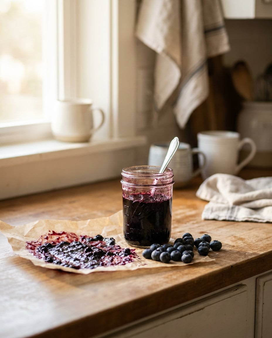 Blueberry Jam Jar AI portrait example — AI Blueberry Image Prompts for Gemini & ChatGPT