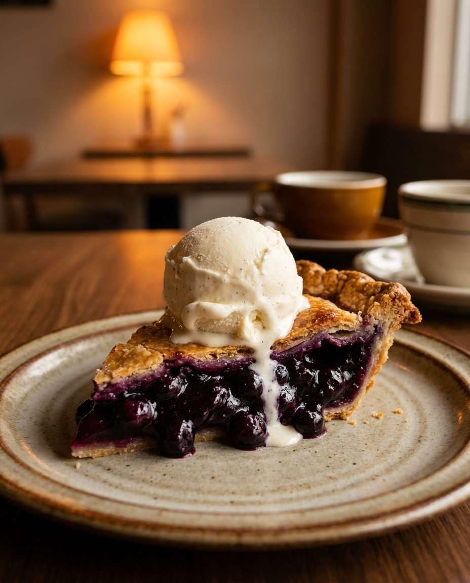 Blueberry Pie Slice AI portrait example — AI Blueberry Image Prompts for Gemini & ChatGPT