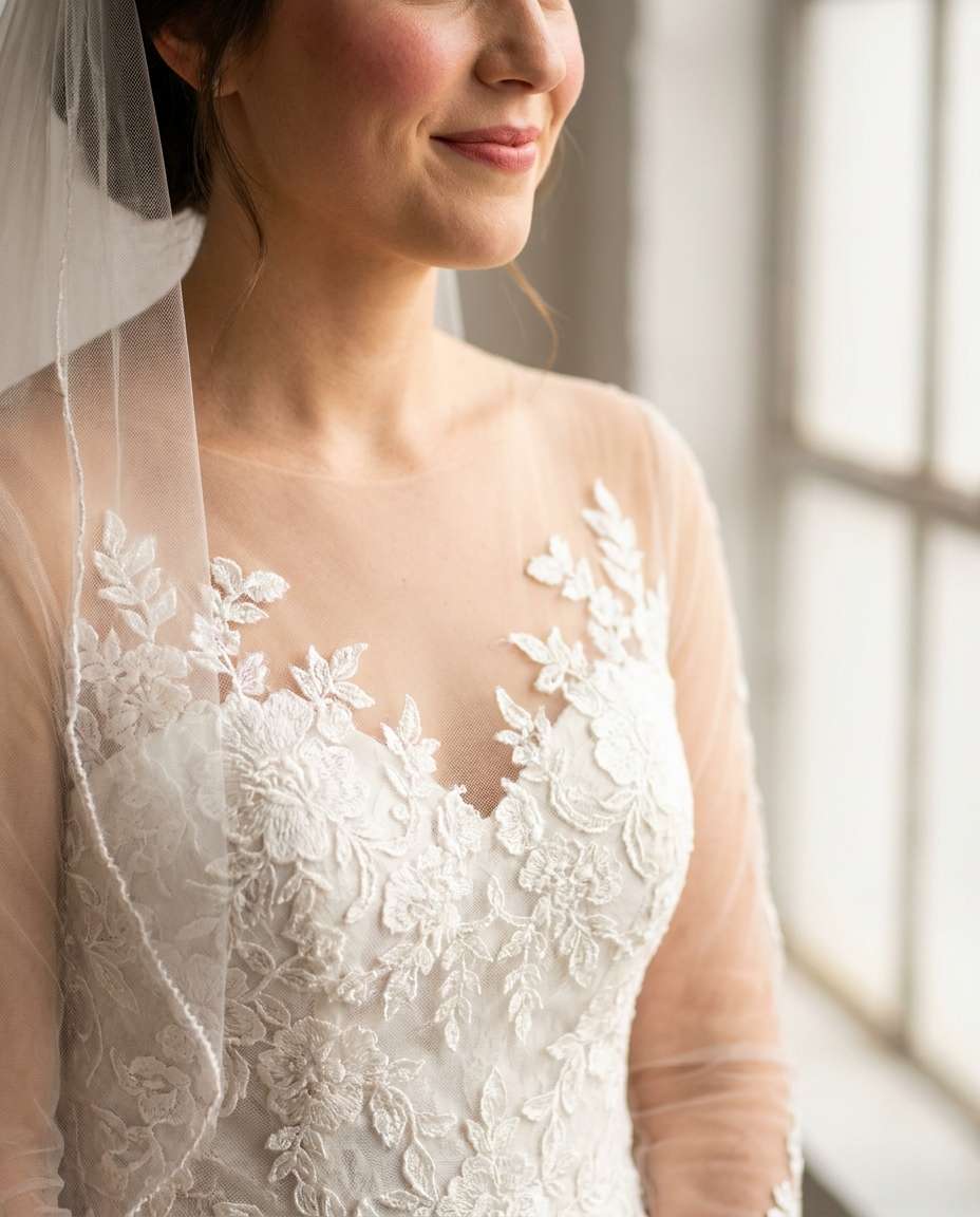 Bridal Lace Closeup AI portrait