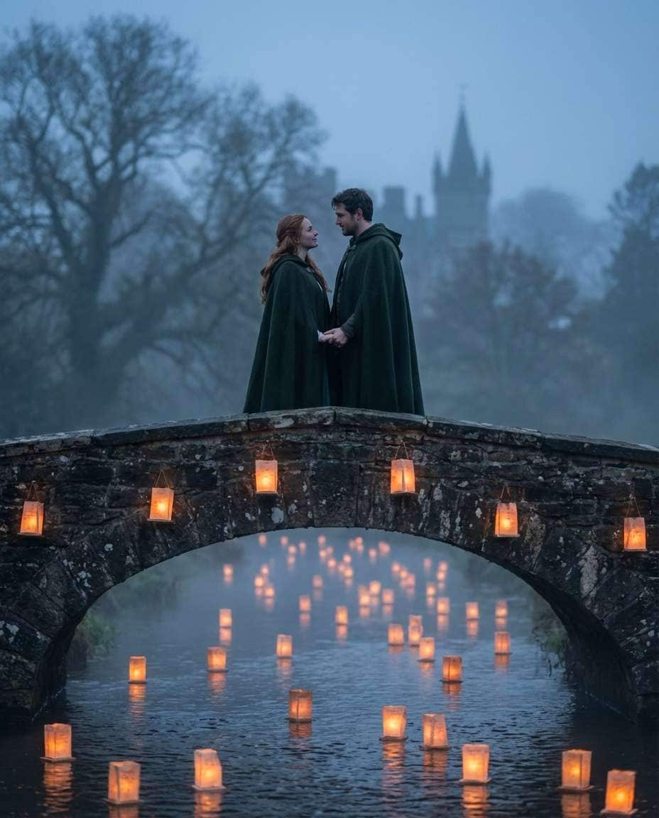 Bridge of Lanterns AI portrait — Gemini AI Fairytale Prompt