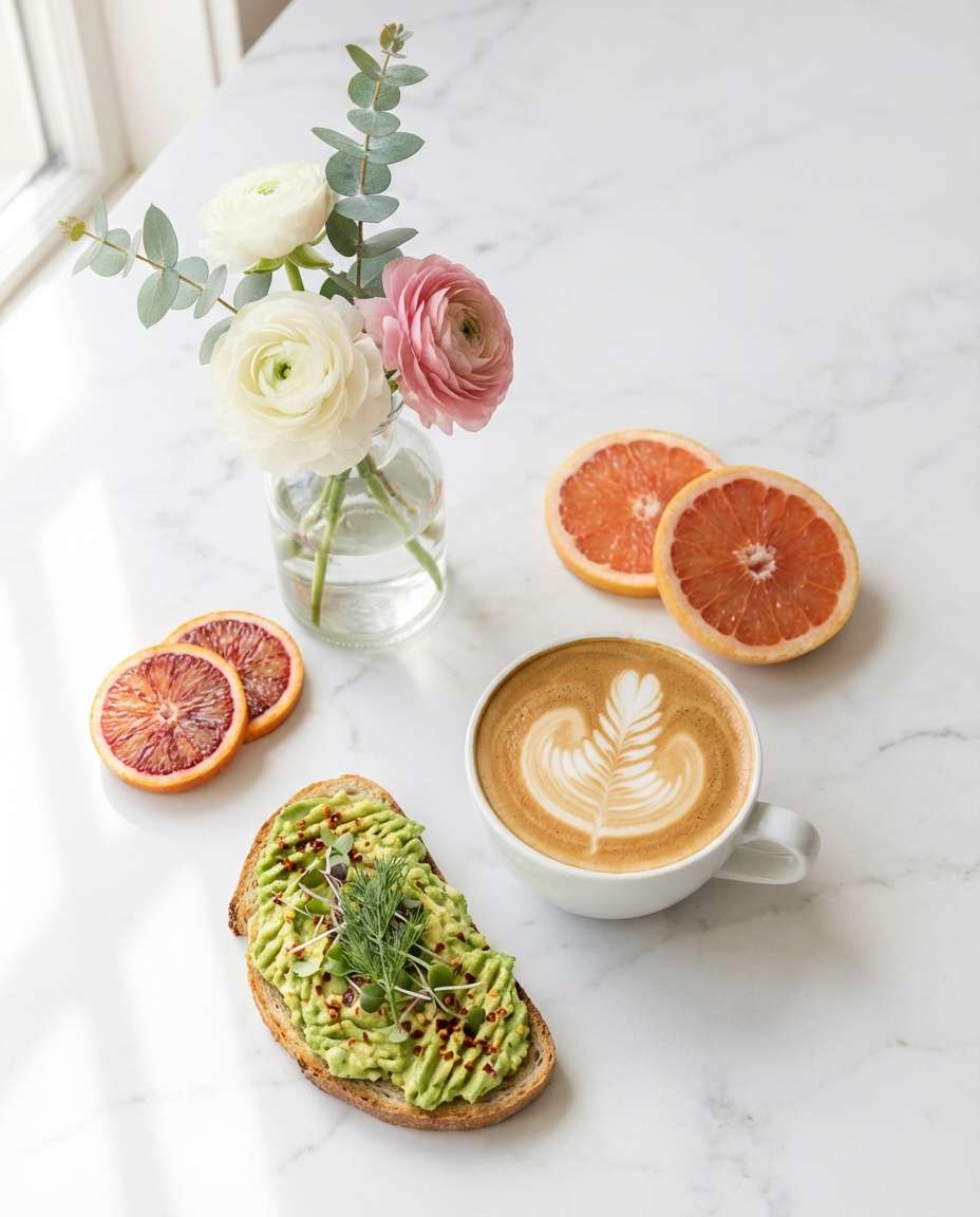Bright Brunch Flat Lay AI portrait