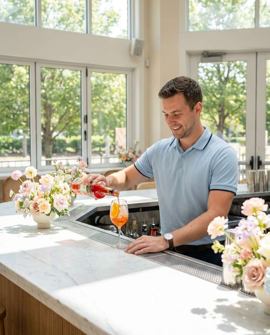 Brunch Spritz Bright AI portrait example — Gemini AI Bartender Photo Prompts