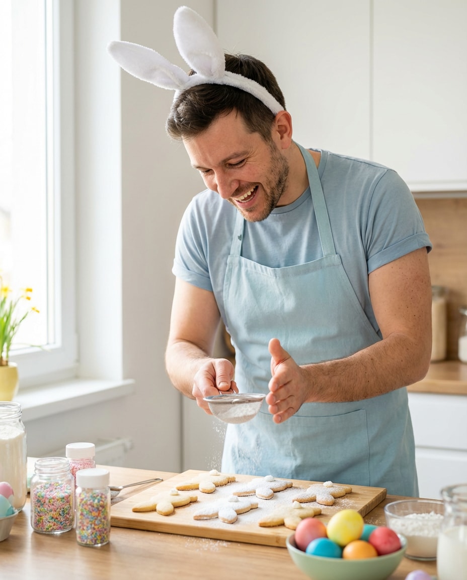 Bunny Chef Kitchen AI portrait example — AI Easter Bunny Photography Prompt