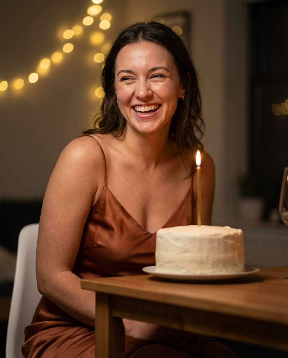 Candlelit Cake Moment AI portrait