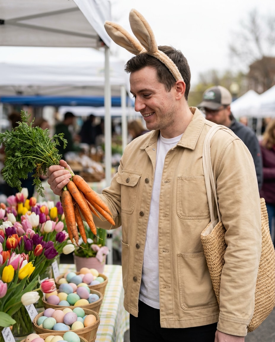 Carrot Market Bunny AI portrait example — AI Easter Bunny Photography Prompt