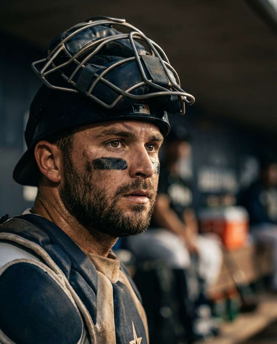 Catcher Focus AI portrait — Gemini AI Baseball Photo Prompts