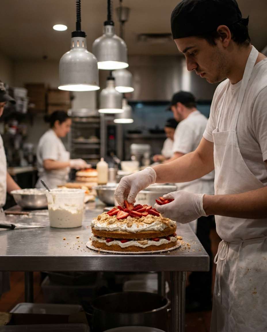 Chef Finishing Touch AI portrait — Gemini AI Strawberry Shortcake Photo Prompt