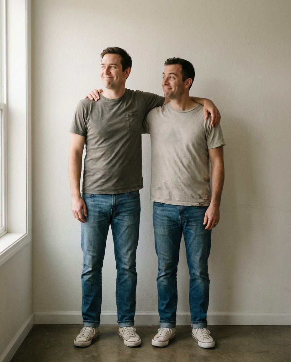 Childhood Recreate AI portrait — Gemini Brother Prompts