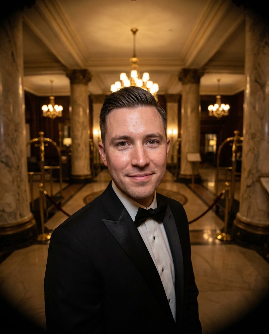 Classic Black Tie AI portrait — Free Copy & Paste