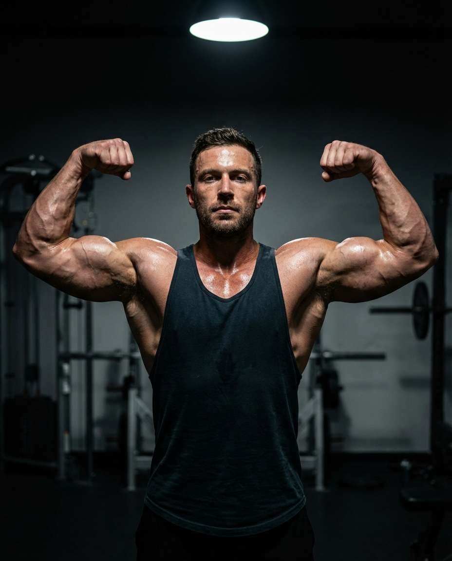 Classic Bodybuilding Pose AI portrait — Gemini Gym Photo Prompt