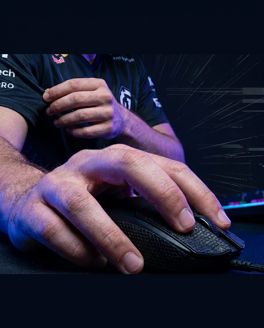 Close Hands Detail AI portrait — Gemini AI Esports Poster Prompts