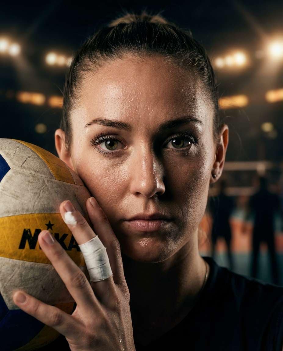 Close-Up With Ball AI portrait