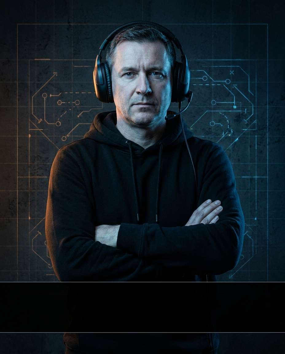 Coach Blueprint AI portrait — Gemini AI Esports Poster Prompts