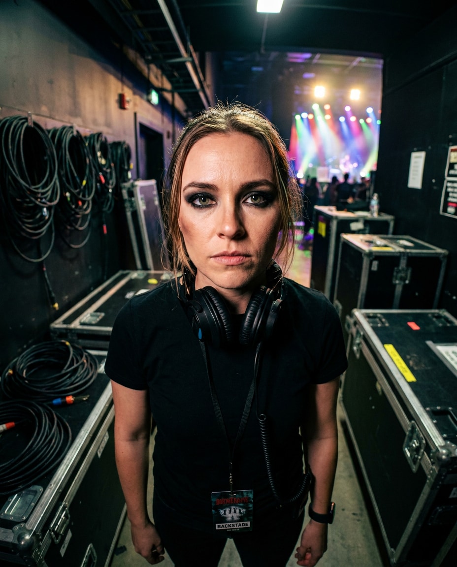 Concert Backstage AI portrait — Free Copy & Paste