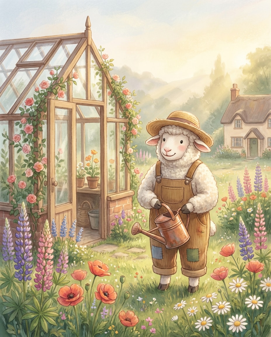 Cottagecore Garden AI portrait example — Gemini AI Furry Prompt