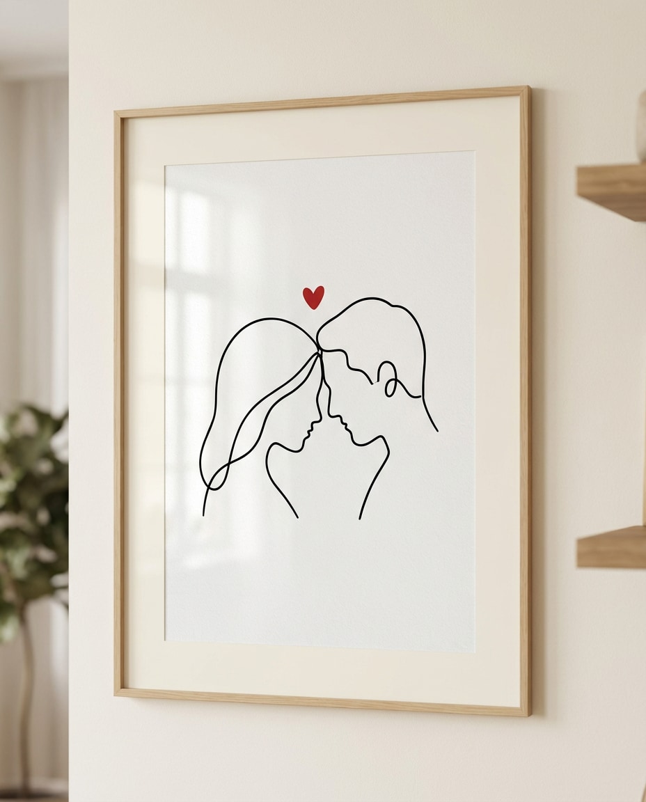 Couple Forehead Touch AI portrait