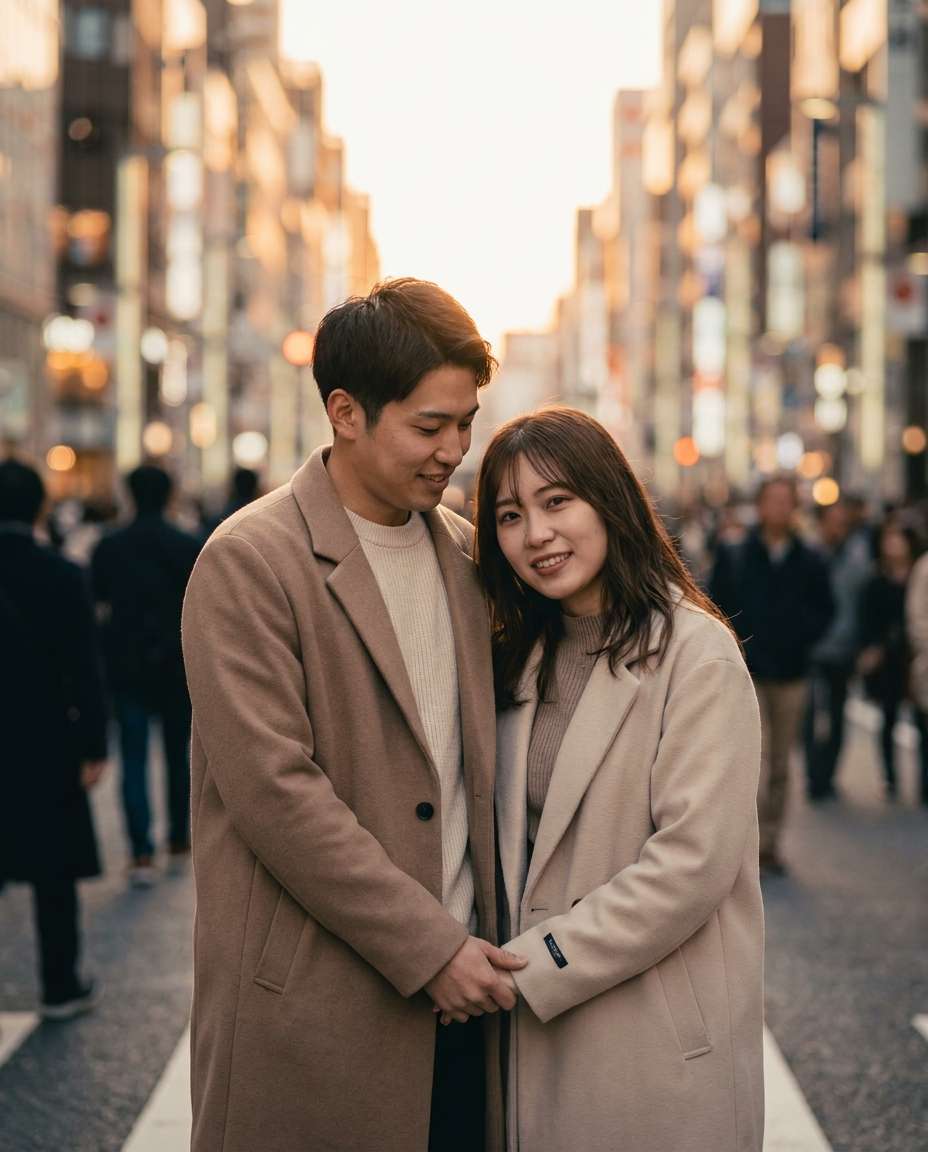 Couple K-Drama Still AI portrait — Gemini AI Korean Style Prompt