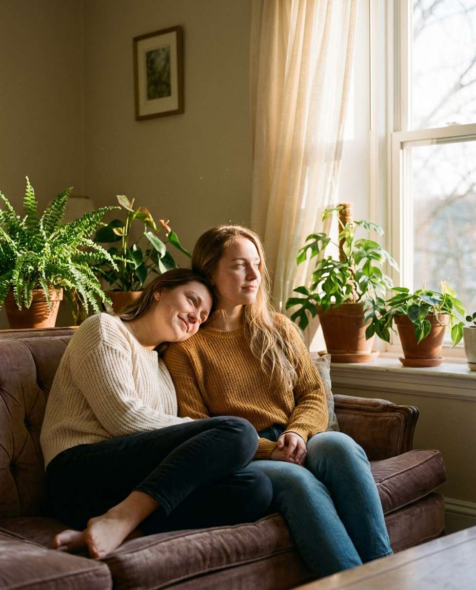 Cozy Window Light AI portrait