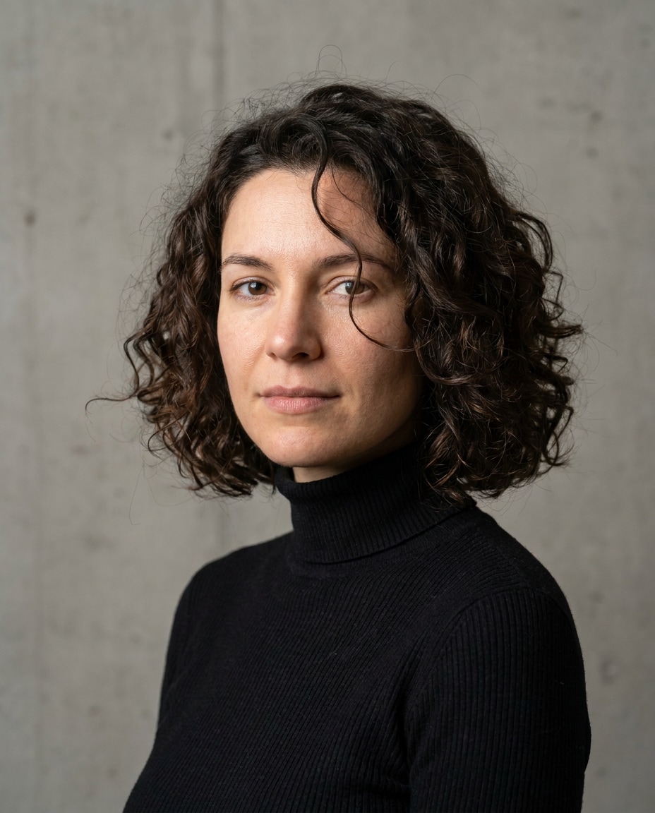 Curly Bob Minimalist AI portrait example — Test 25 Curly Hairstyles with Gemini AI Prompt and See What Suits Your Texture