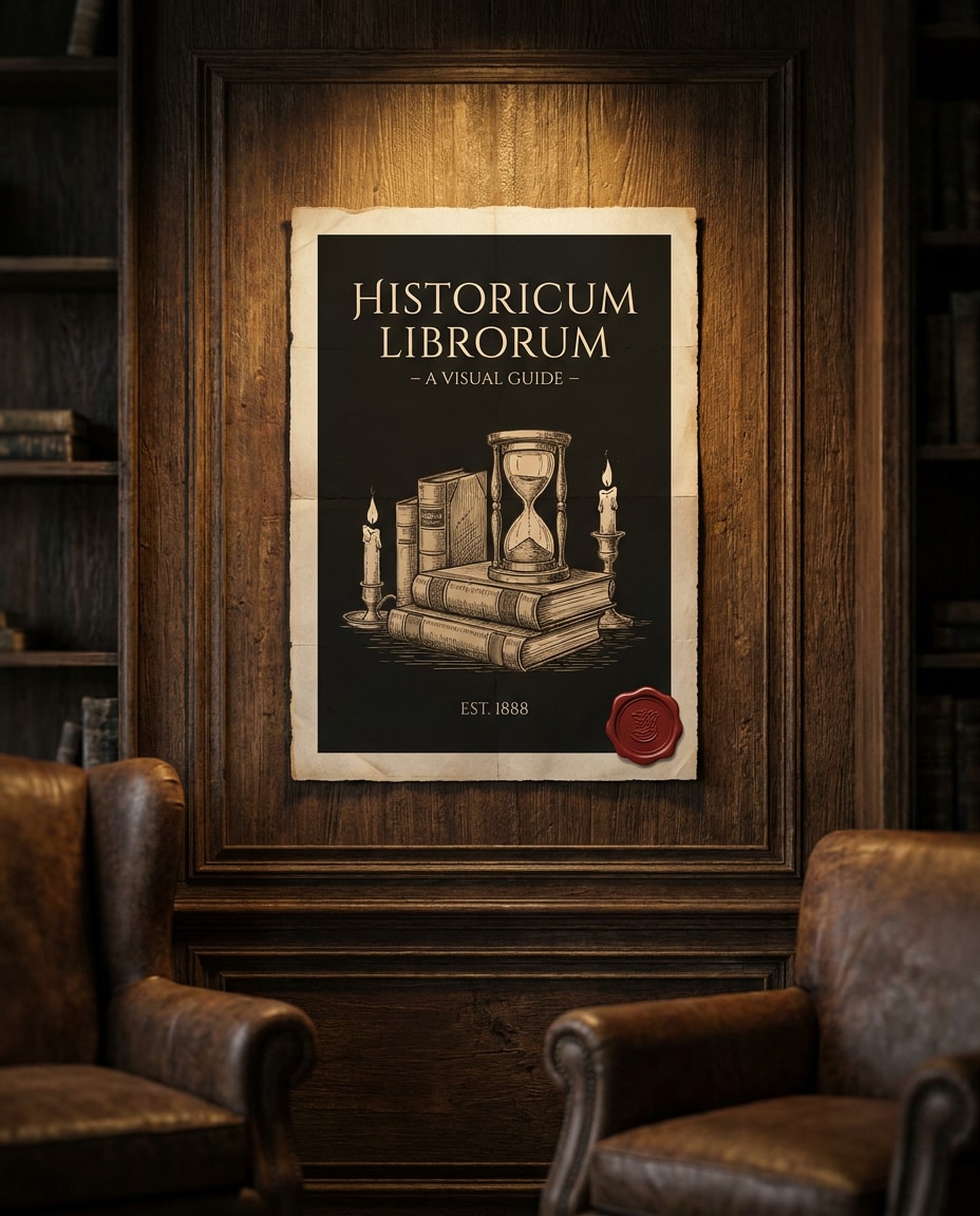 Dark Academia Flyer AI portrait