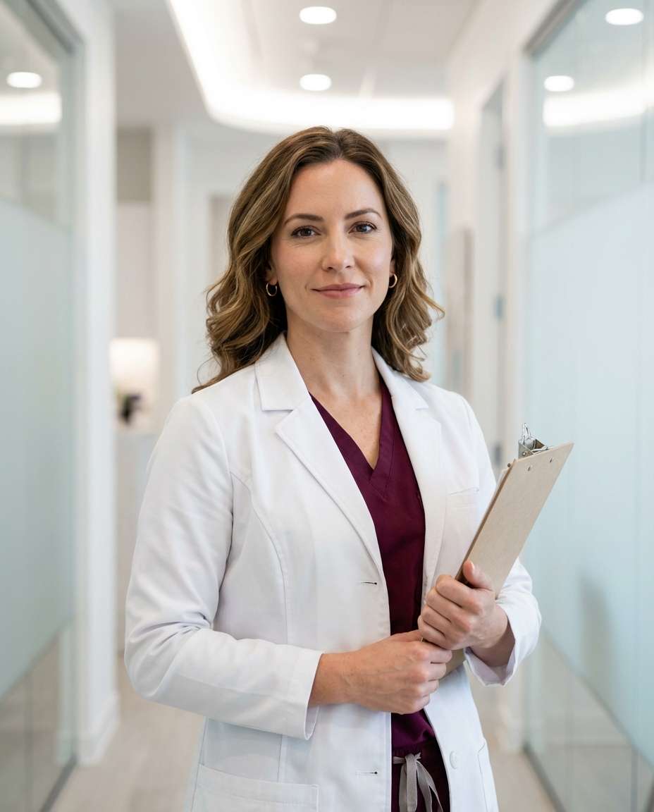 Doctor With Clipboard AI portrait example — Gemini AI Doctor Photo Prompt