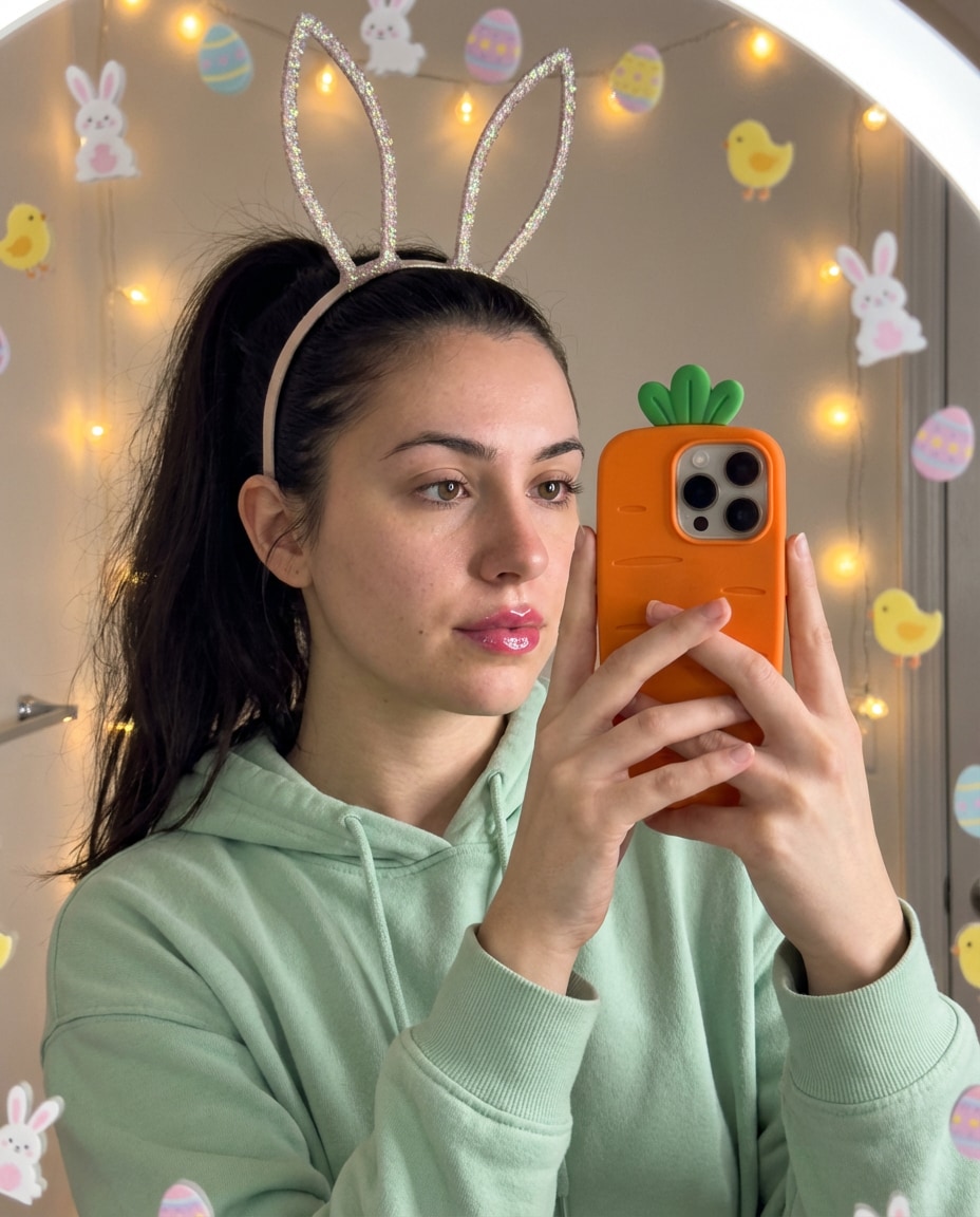 Easter Bunny Selfie AI portrait example — AI Easter Bunny Photography Prompt