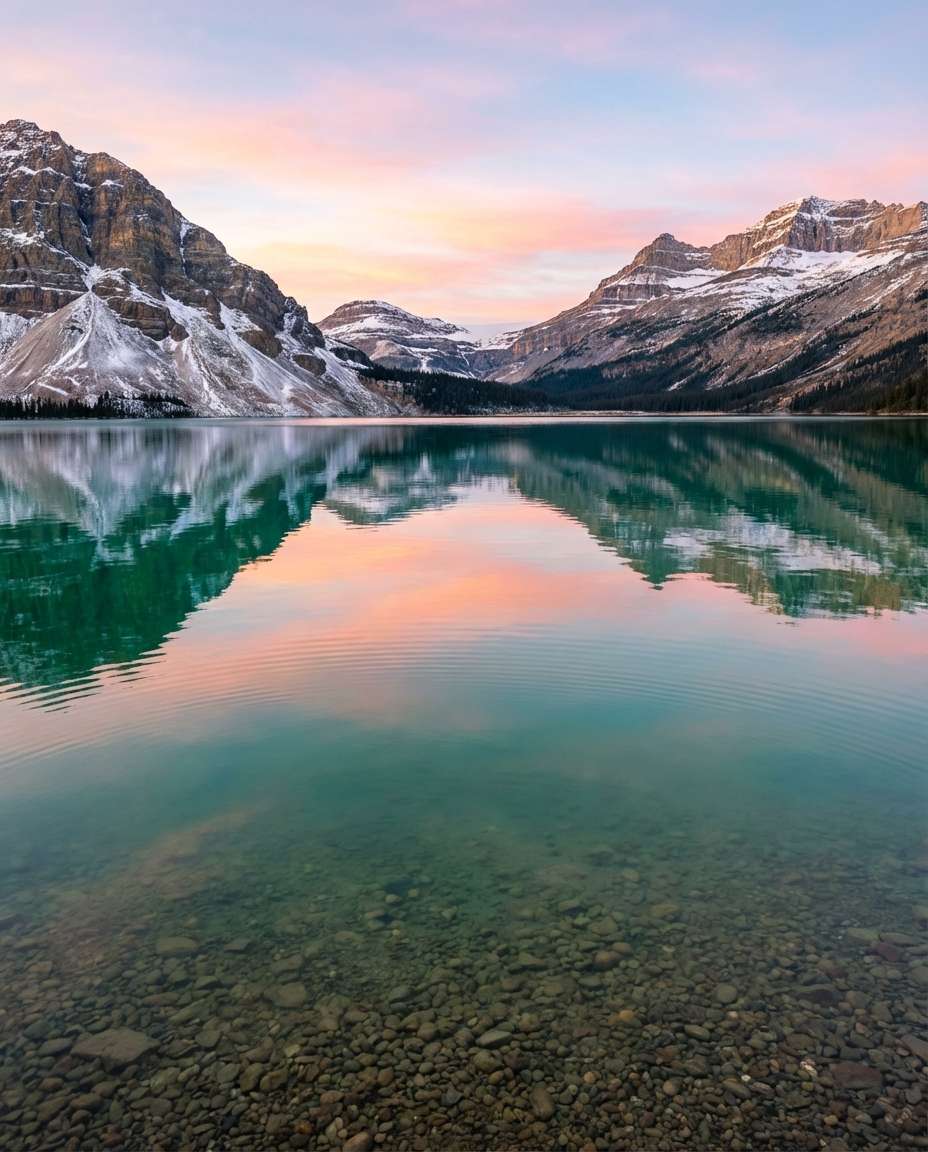 Emerald Lake Mirror AI portrait