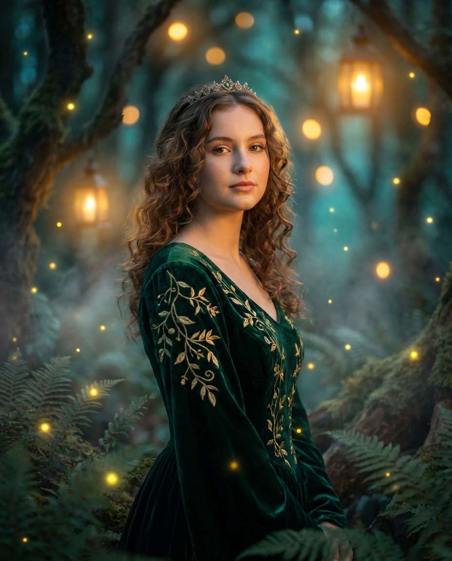 Enchanted Forest Princess AI portrait — Gemini AI Fairytale Prompt