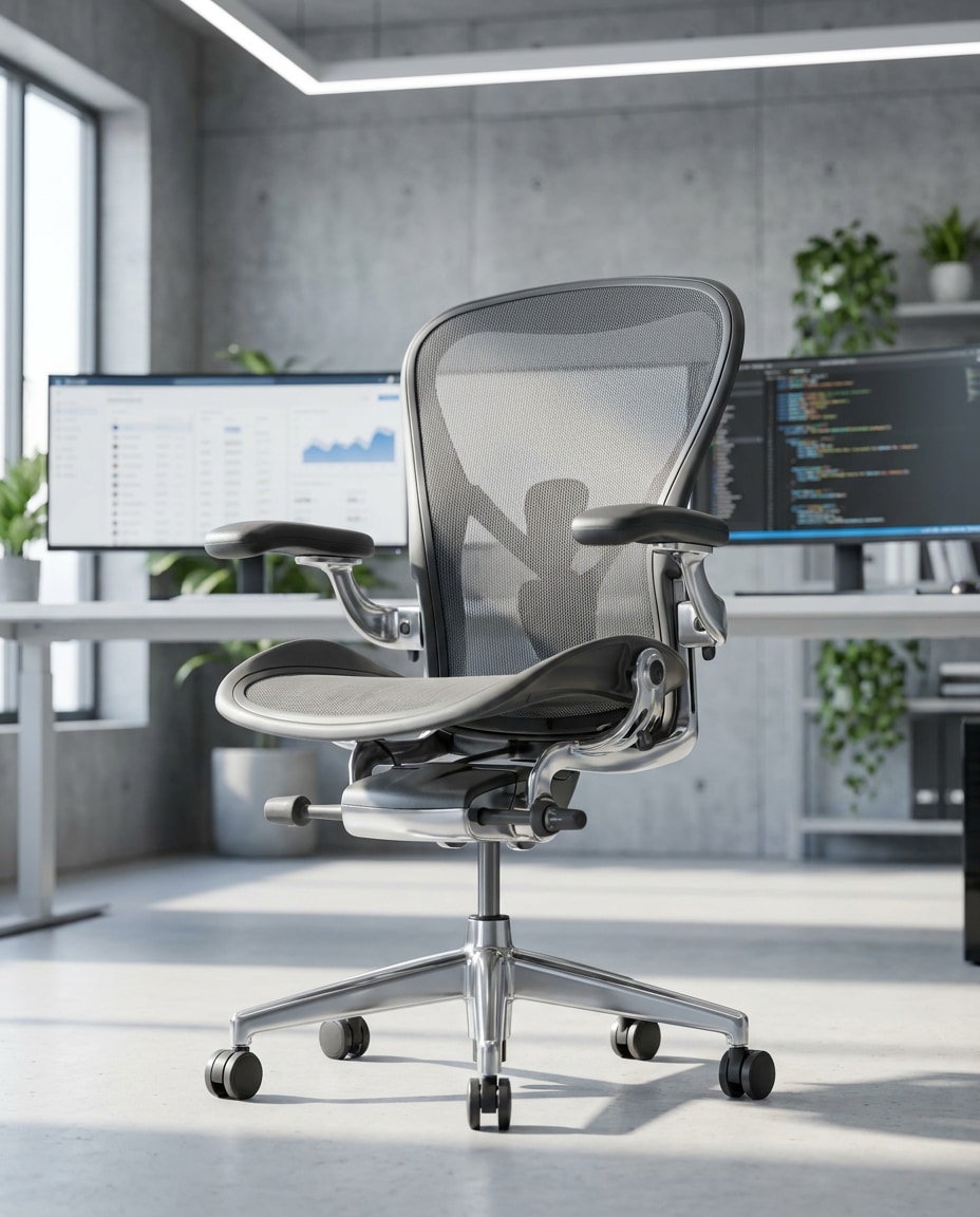 Ergonomic Office Chair AI portrait — Gemini AI Prompt for Furniture