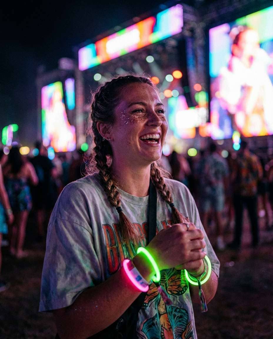 Festival LED Glow AI portrait