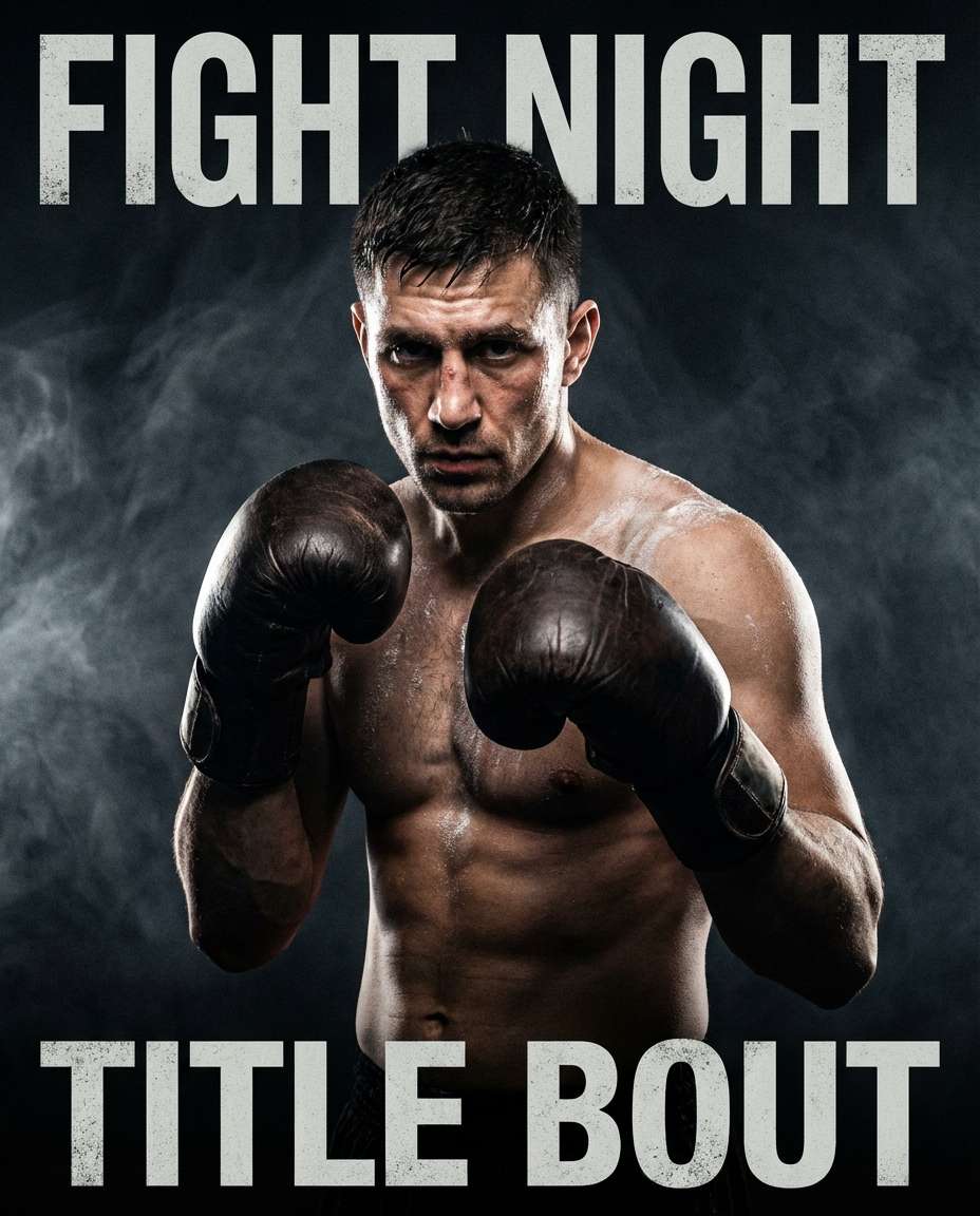 Fight Poster Portrait AI portrait — Gemini AI Boxing Photo Prompts