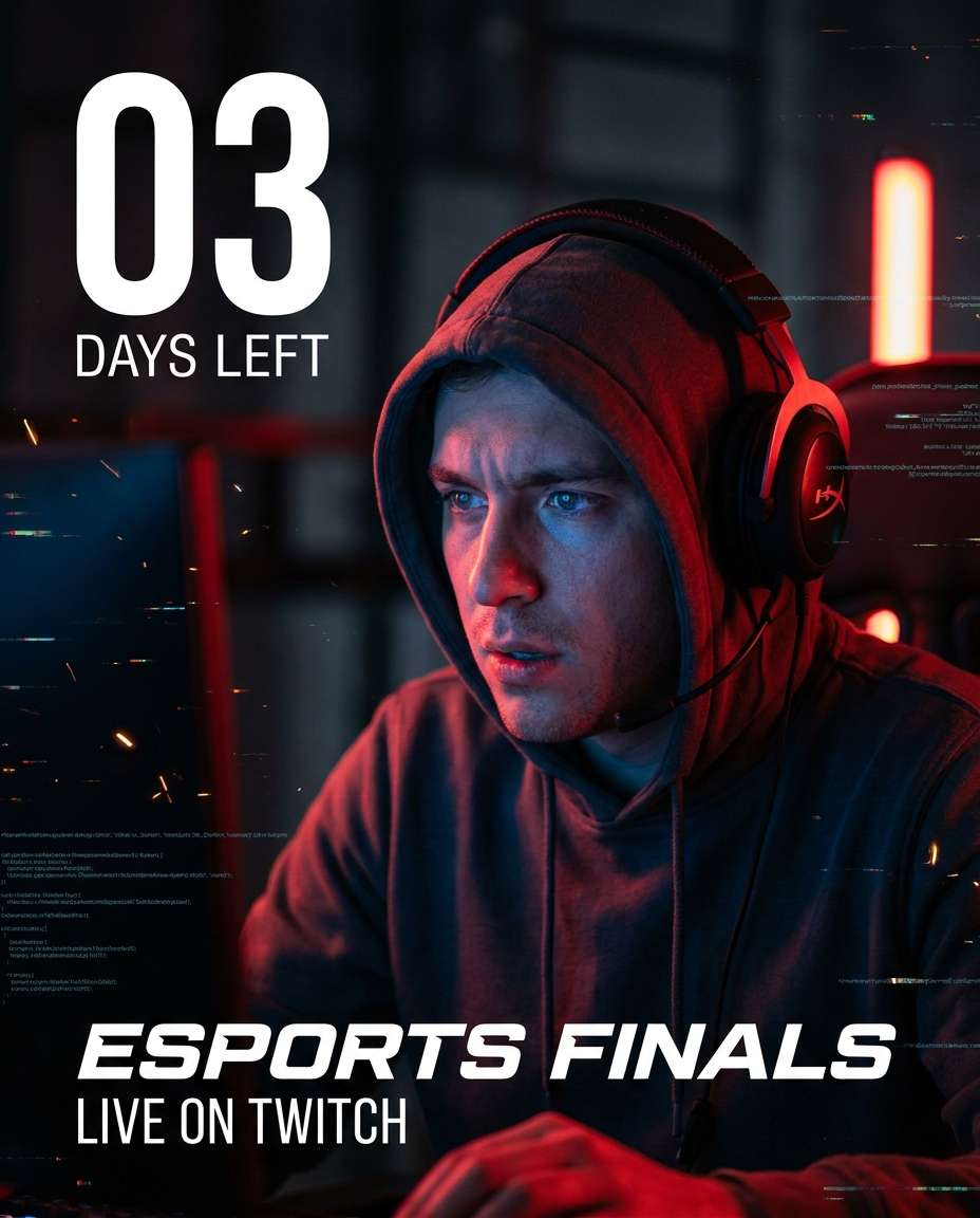 Finals Countdown AI portrait — Gemini AI Esports Poster Prompts