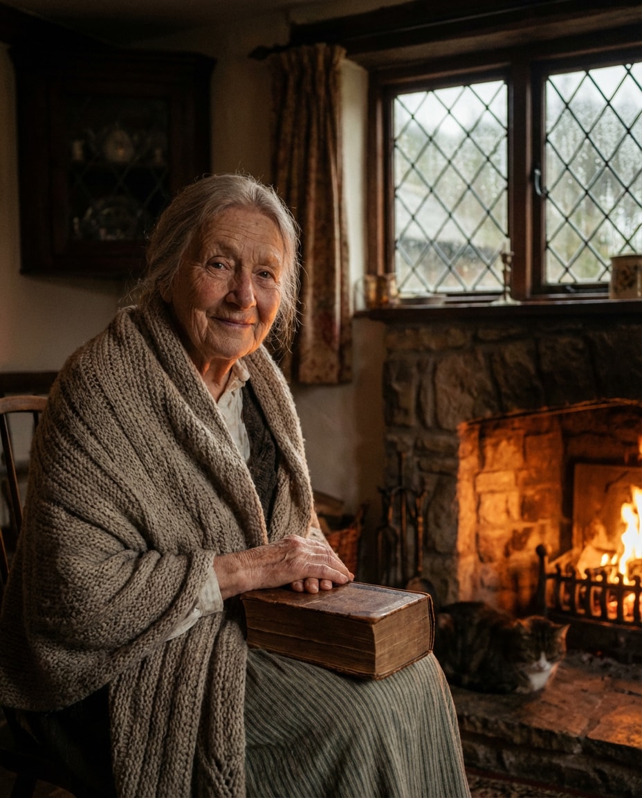 Fireplace Story Ending AI portrait — Gemini AI Fairytale Prompt