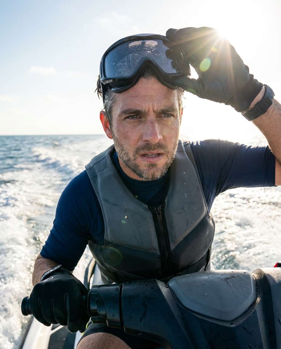 First-Person Angle AI portrait example — Gemini AI Jet Ski Photo Prompts for Cinematic, Realistic Action Shots