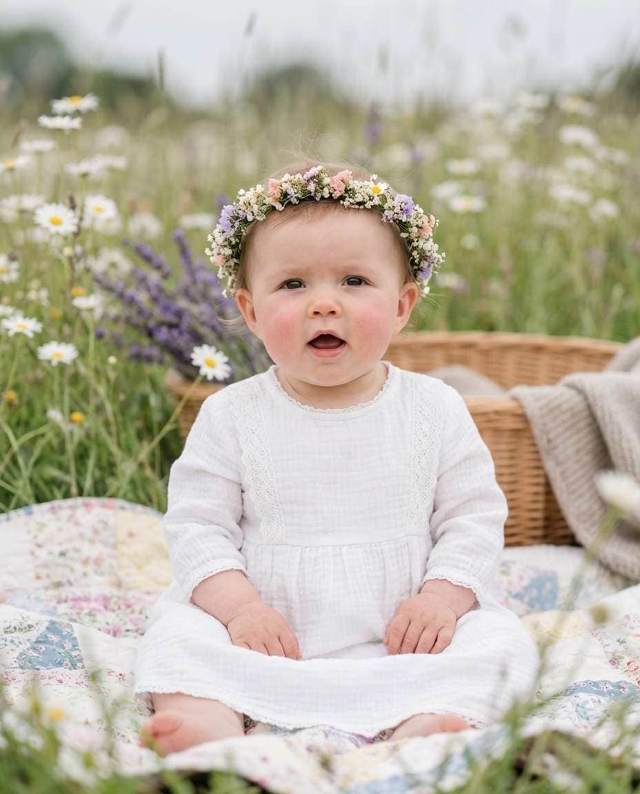 Flower Crown Sitter AI portrait