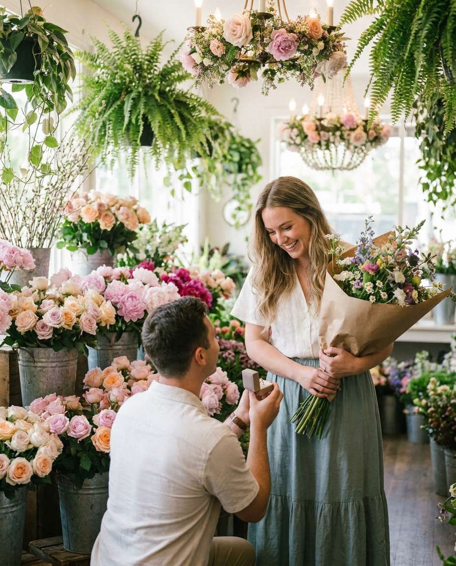 Flower Shop Kneel AI portrait
