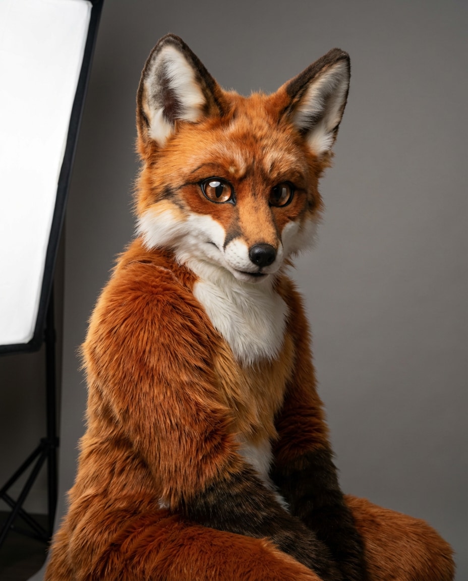Fursuit Studio Photo AI portrait example — Gemini AI Furry Prompt