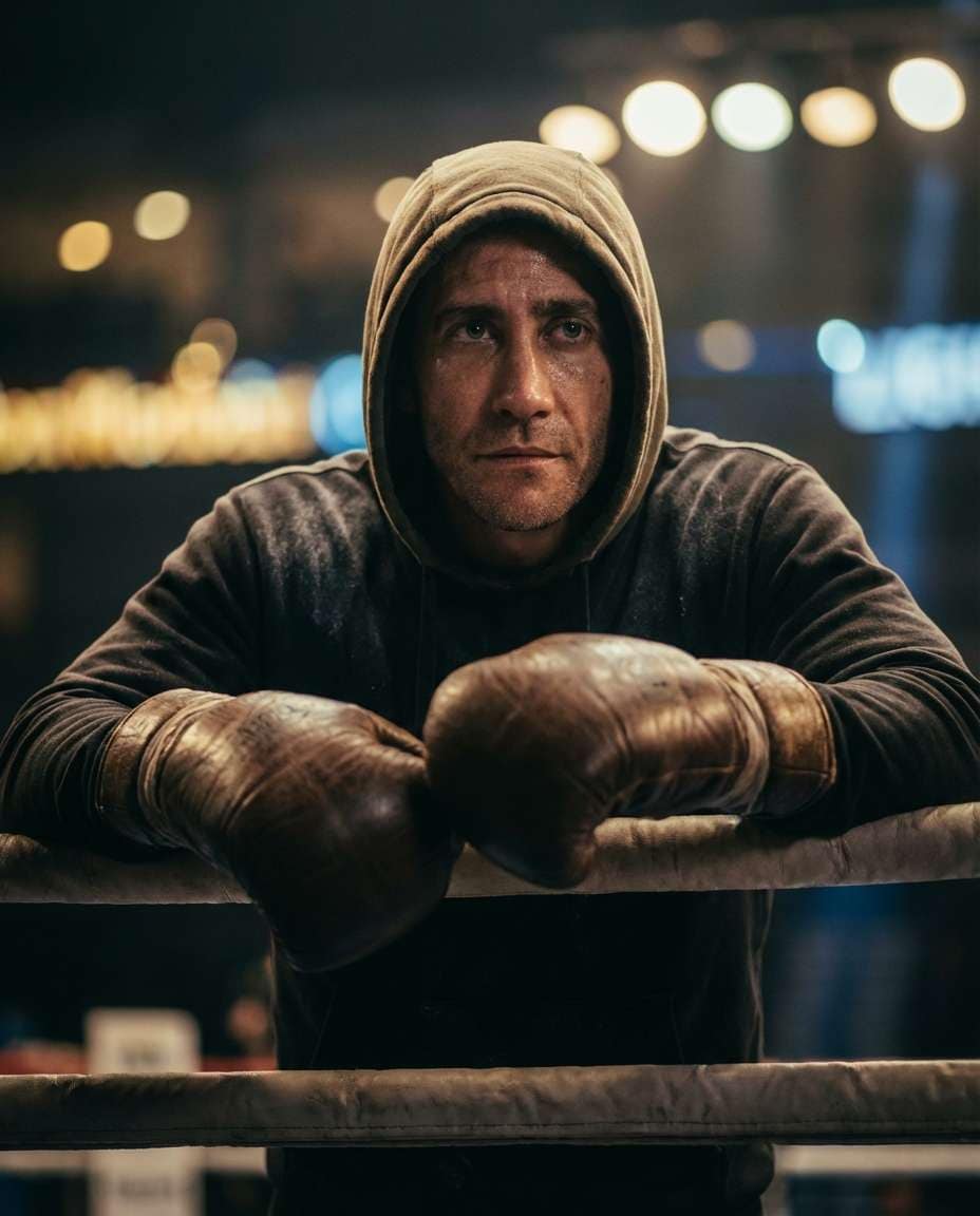 Gloves On Ropes AI portrait — Gemini AI Boxing Photo Prompts