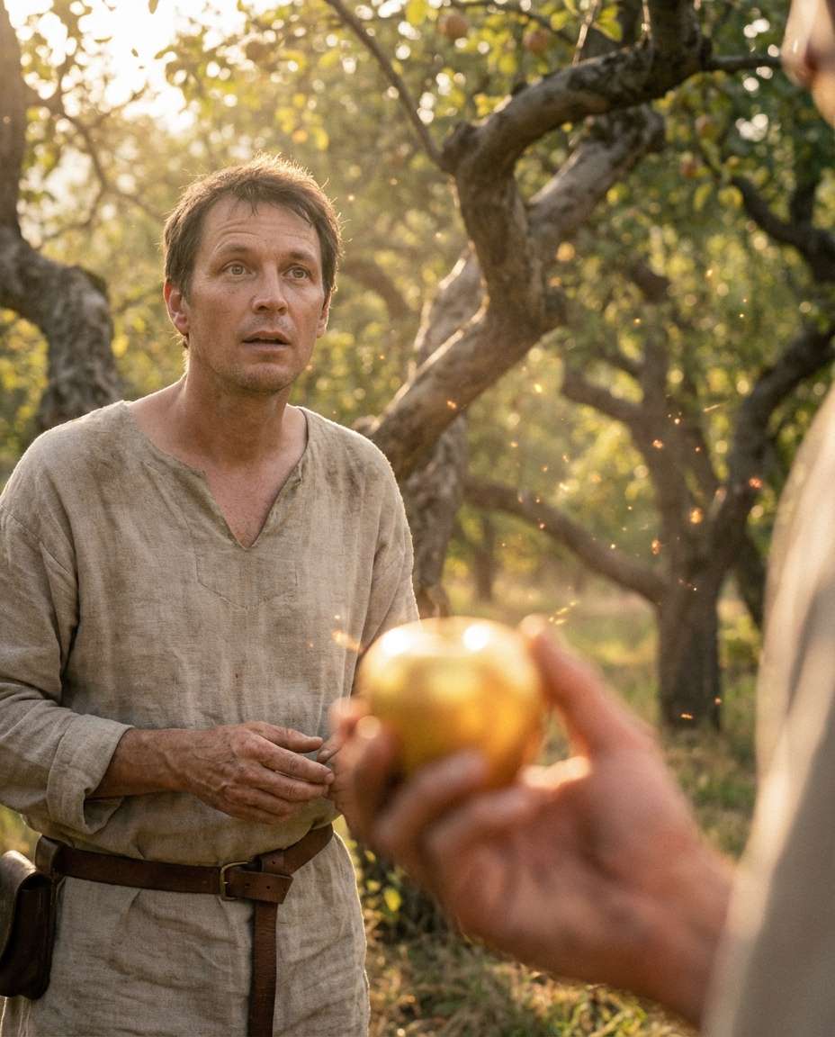 Golden Apple Grove AI portrait — Gemini AI Fairytale Prompt