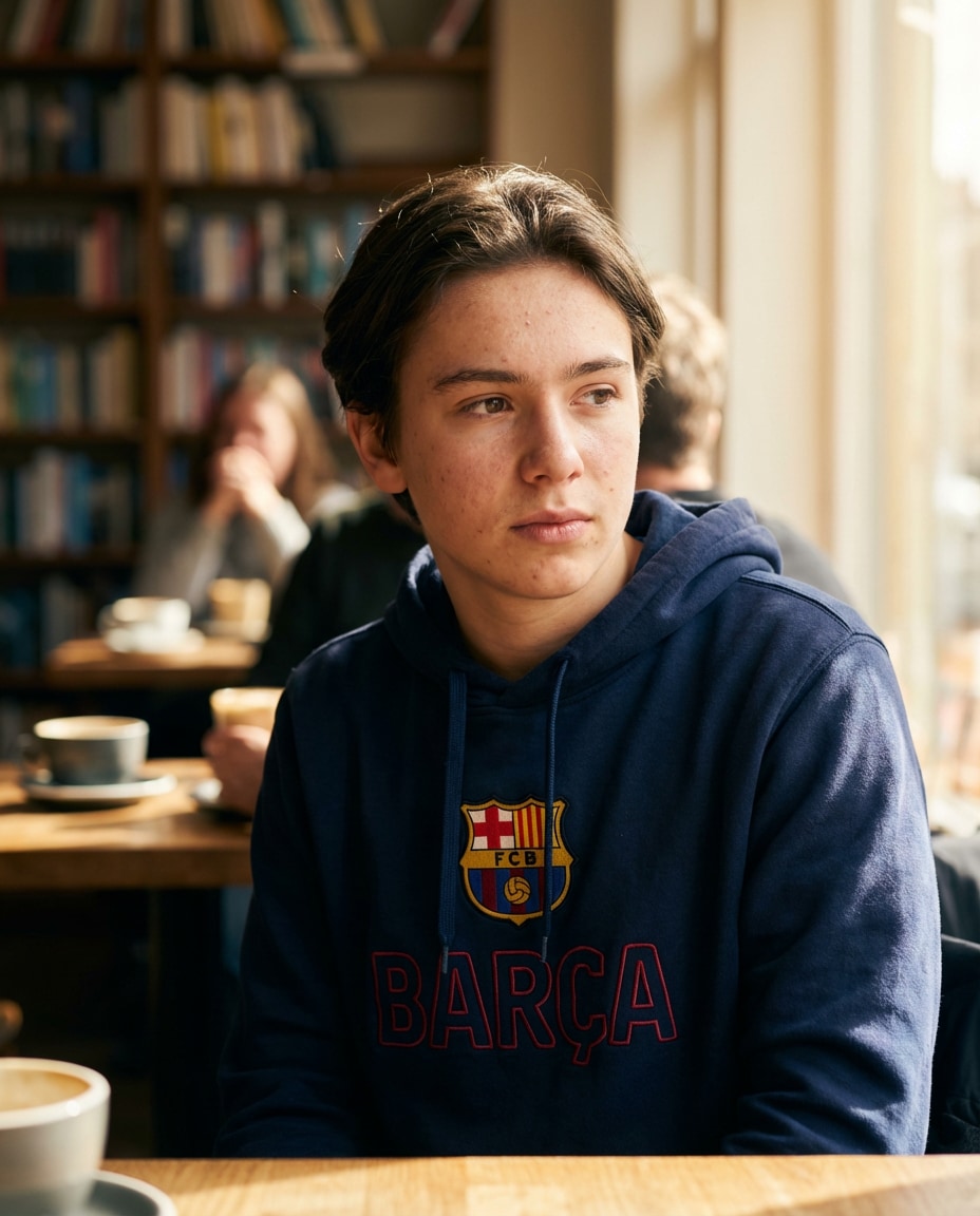 Golden Hour Portrait AI portrait — Gemini AI Barcelona Hoodie Prompt