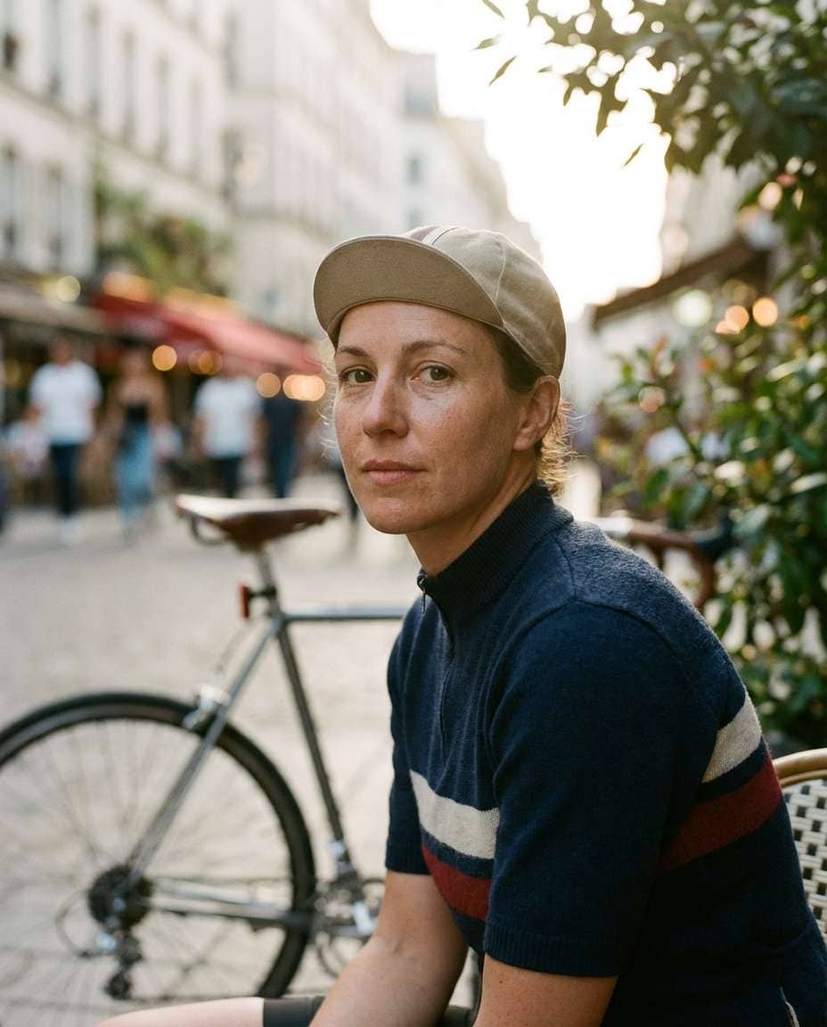 Golden Hour Portrait AI portrait example — Gemini AI Cyclist Photo Prompts