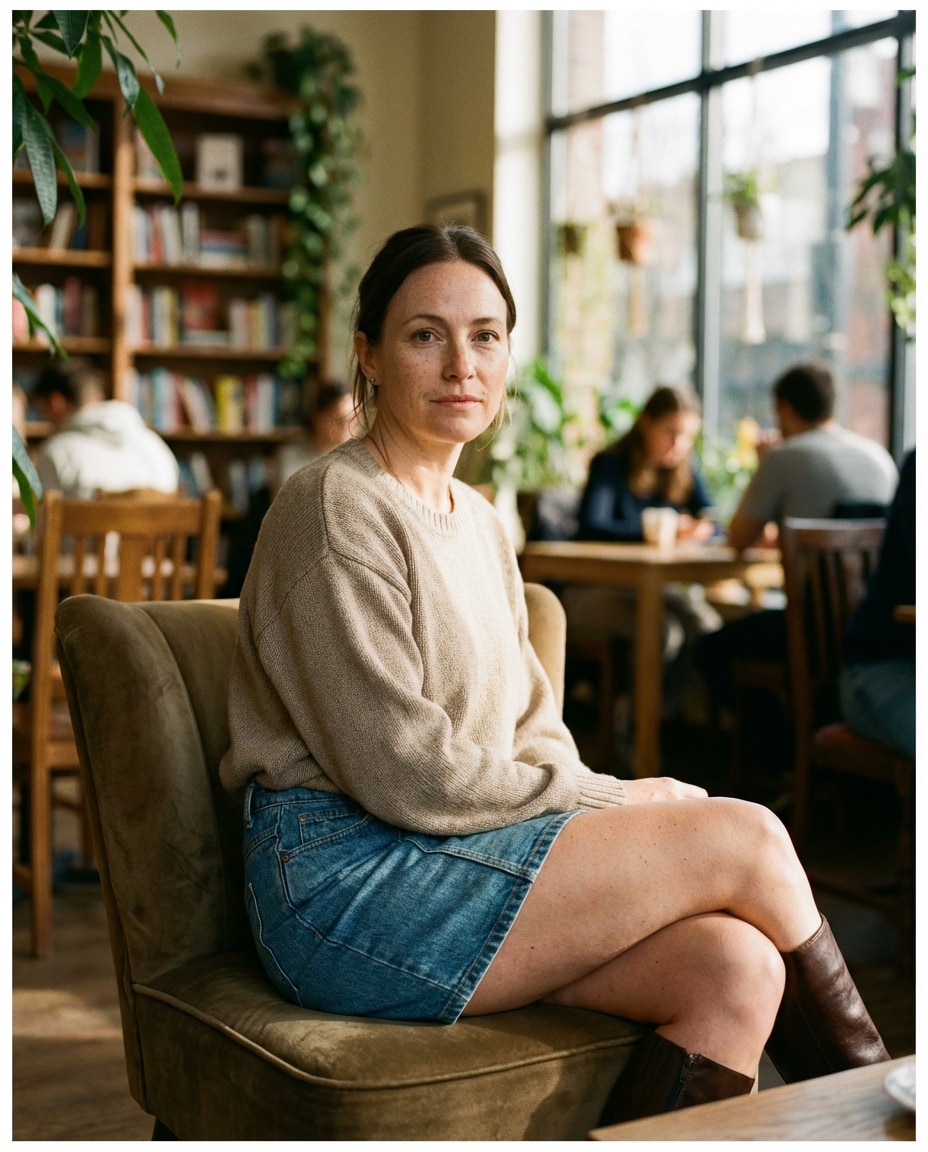Golden Hour Portrait AI portrait — Gemini AI Denim Skirt Prompt